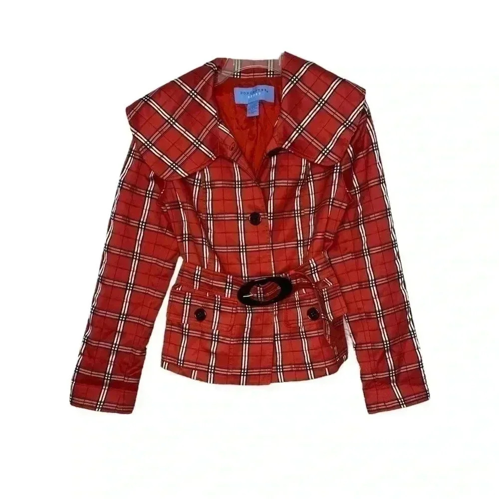 Don Caster Sport Women’s Red Tartan Plaid Jacket